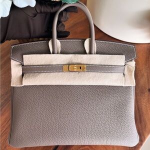 100% authentic hermes birkin 25 etoupe togo ghw
